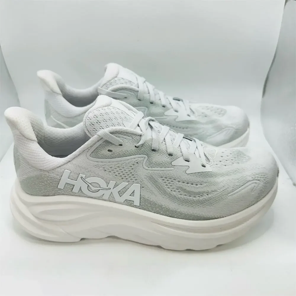 HOKA Clifton 10 White Light Grey | Women’s Size 9 B | New with Replacement Box